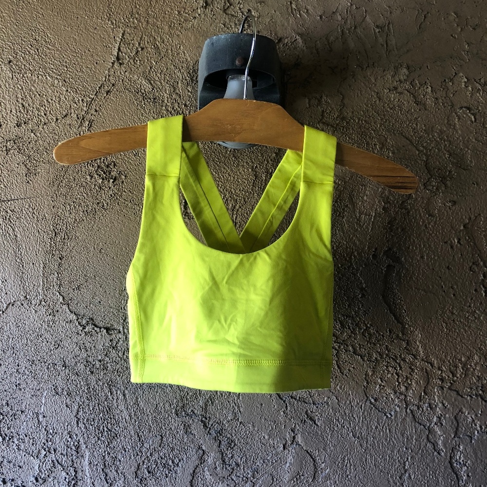 Lululemon All Sport Bra Neon Yellow Size 4